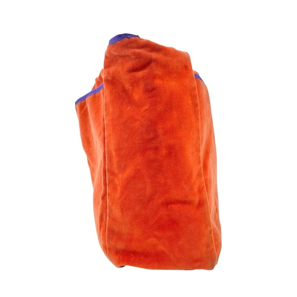 Anya Hindmarch Orange Medium Sized Top Handle Velvet Handbag Shoulder Bag - Picture 4 of 8